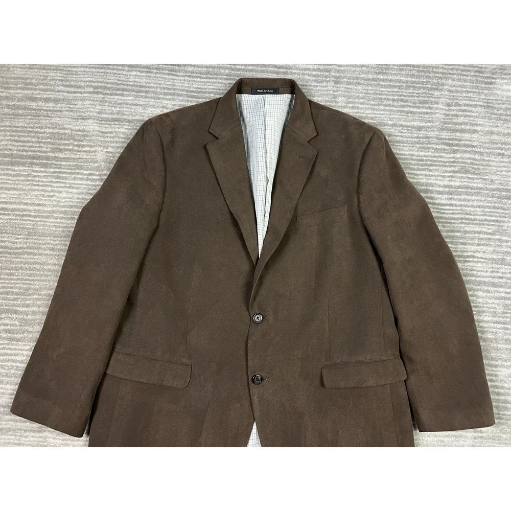 Lauren Ralph Lauren Blazer Womens 44R Brown Polyester 2 Button Front‎